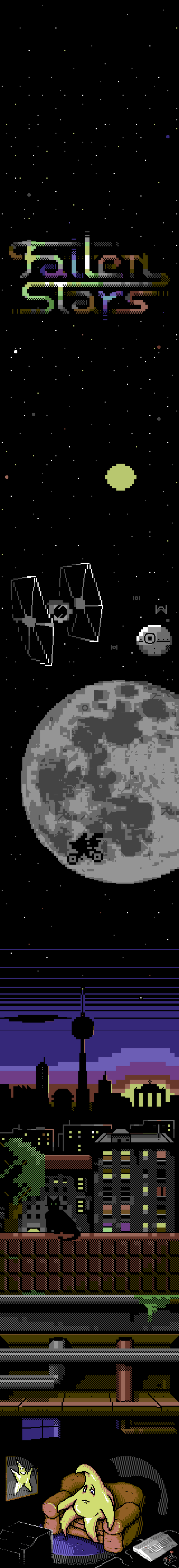 PETSCII image from the Fallen Stars Demo